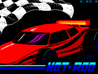 Hot Rod title screen for ZX Spectrum